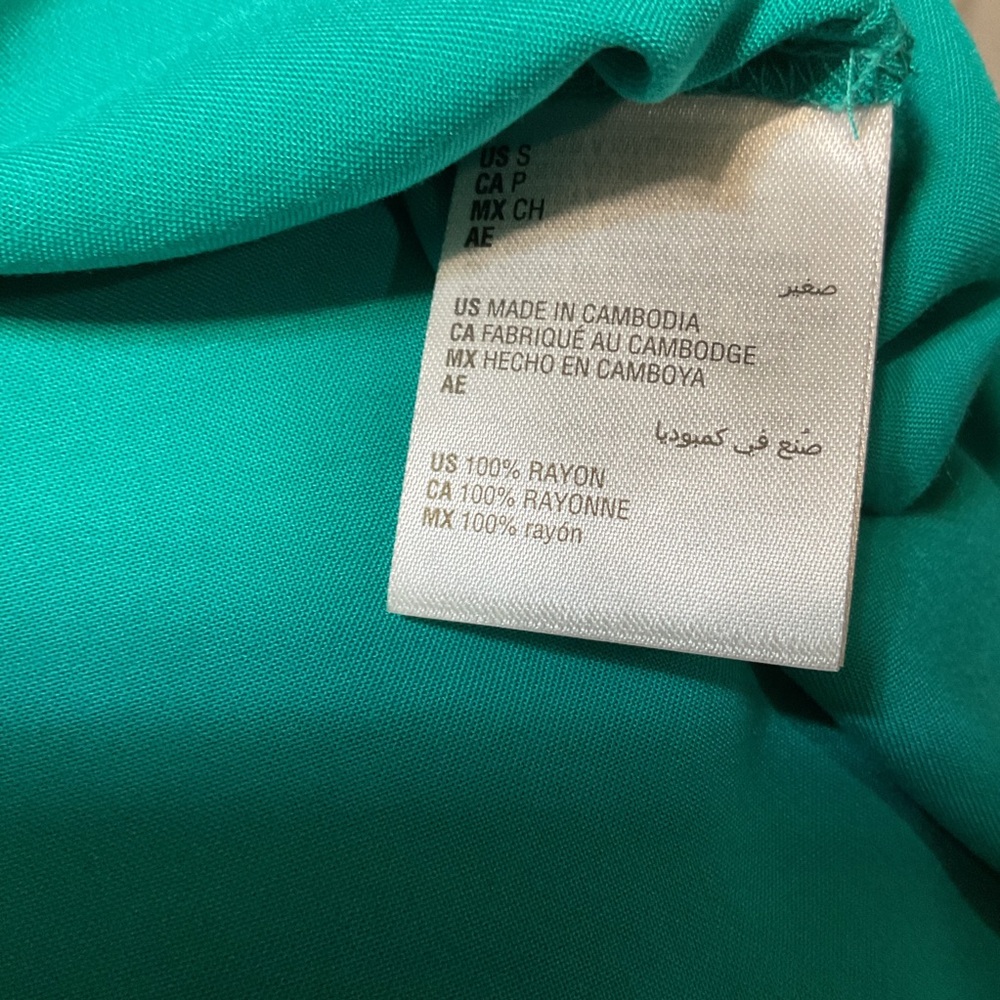 INC Fresca Blue Roll Tab Button Down Long Blouse - Picture 6 of 8